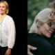 Laura Malmivaara hymyilee potretti­kuvassa ja halailee puolisoaan Samia ulkona.