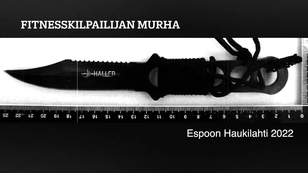 Harri murhapaikan ulkopuolella, josta poliisi löysi myöhemmin murha-aseen.